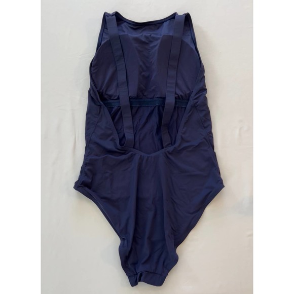 Andie Swim Andie Swim The Montauk Flat Navy Blue Low Back Onepiece